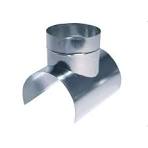 404-0816 90 Degree Vent Saddle, Steel, 8 in on 16 in Outlet Diameter